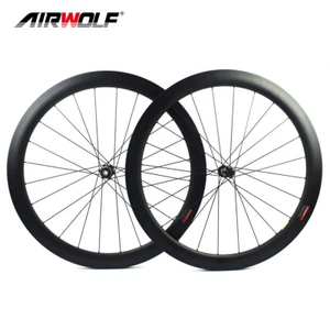 50*28mm 700C Carbon Rennrad Fahrrad Laufräder Radsatz Scheibenrad Schlauchlos - Picture 1 of 12