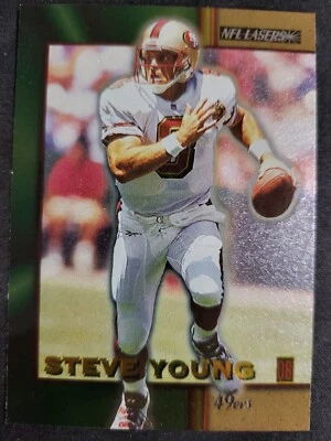 1996 NFL Lasers Steve Young Card #60 49ers HOF - Image 1 of 2