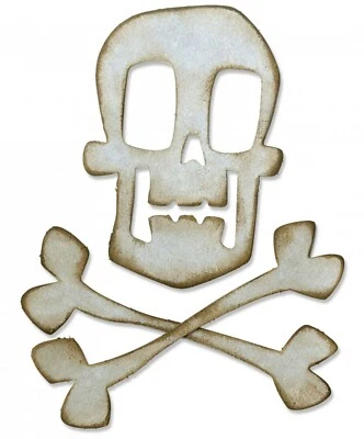 Sizzix Bigz Skull & Crossbones die #664215 Retail $22.99 designer Tim Holtz  - Image 1 of 4