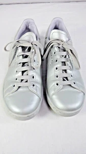 Raf Simons Adidas Trainers Silver Stan Smith Metallic Sneakers Leather UK 4 EU 3 - Picture 1 of 10