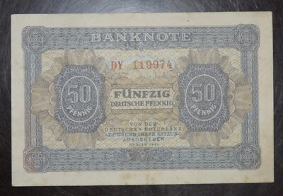 Germany Democratic Republic 50 pfennig 1948 6 digit serial !   - Image 1 of 3
