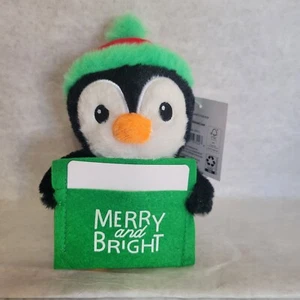 Holiday Time 6" Plush Penguin Gift Card Holder Super Cute New - Picture 1 of 2