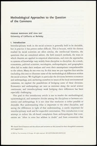 Offprint: Methodological Approaches to the Question of the Commons - Picture 1 of 1