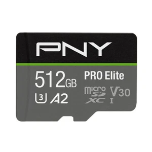 PNY PRO Elite microSDXC 512GB 512 GB MicroSDXC Class 10 100 MB/s 90 MB/s Class 3 - Afbeelding 1 van 1