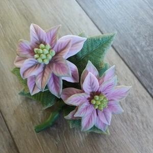 Lenox 2001 Pink Poinsettia Holiday Flower Skulptur Porzellan - Bild 1 von 4