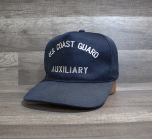 VTG US Coast Guard Auxiliary Blue Snap Back Trucker Hat Cap Unisex Adults USA - Picture 1 of 10