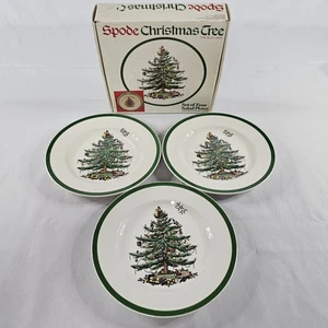 Vintage Spode Christmas 7.75" Salad Plates Made In England Set Of 3 w/ Box READ⬇ - Picture 1 of 6