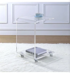Picket House Furnishings Peek Acryl Snack Tisch in transparent - Bild 1 von 4