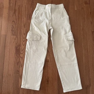 Aritzia Wilfred Free Cargo Pants Womens 00 Straight Leg High Waisted Pocket Boho - Picture 1 of 12