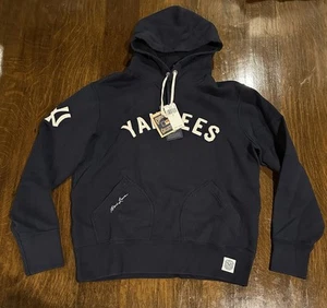 POLO RALPH LAUREN Men's MLB Collection Yankees NY Hoodie Navy SZ L Cooperstown - Picture 1 of 8