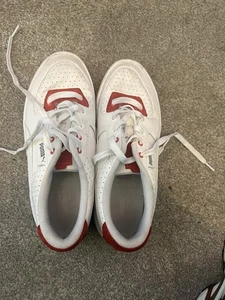 Puma White And Red Women’s Trainers Size 41 UK 7/7.5 Good Condition - Picture 1 of 6