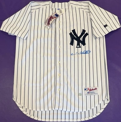 Authentic Gary Sheffield New York Yankees #11 Signed Russell Jersey 48 COA NWT - Image 1 of 4