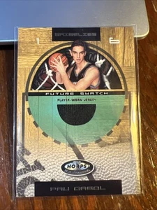 Pau Gasol 2001-02 NBA Hoops Hot Prospects Future Swatch Rookie RC #83 HOF /1000 - Picture 1 of 7