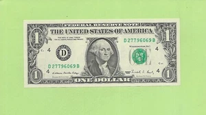 1988 ..UNCIRC $1  D 2779 6069 B  .... 1988 $1  D-B      NICE NOTE        FRN - Picture 1 of 2