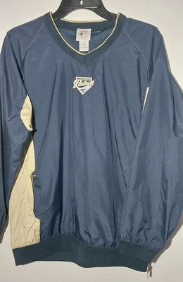 Padres San Diego MLB Baseball Pullover Windbreaker Blue/Gold Jacket Sz 16/18 - Image 1 of 4