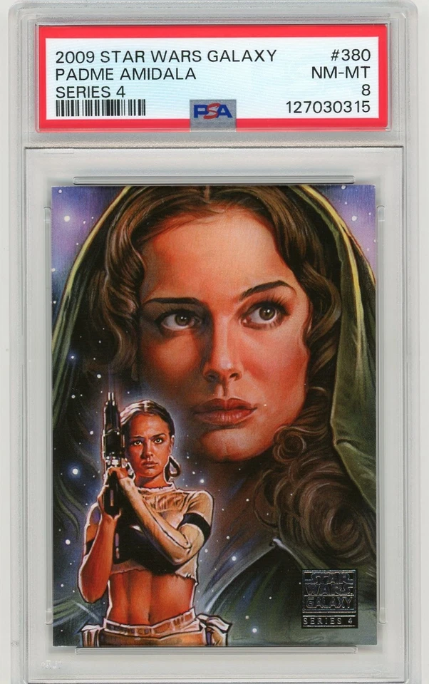 2009 Topps Star Wars Galaxy 4 "PADME AMIDALA" #380 PSA 8 NM-MT 127030315 - Image 1 of 2