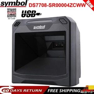 Zebra Symbol DS7708-SR00004ZCWW Desktop 2D Imager Barcode Scanner mit USB-Kabel - Bild 1 von 7