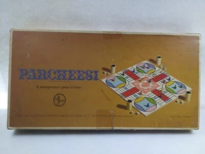 PARCHEESI 1964 GAME GOLD SEAL OF INDIA- SELCHOW & RIGHTER  - Picture 1 of 12