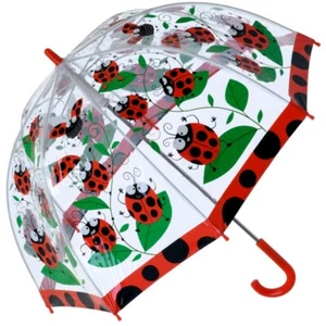 Bugzz PVC Dome Umbrella for Children (New Design) - Spotty Ladybirds - Picture 1 of 3