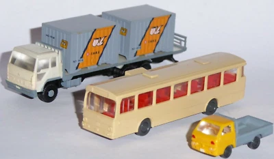Spur N Wiking E 2 X Tomix 1:160 Spur N Confezione BVG Autobus + Camion + Furgone - Immagine 1 di 3
