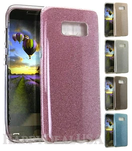 Para Samsung Galaxy S8 y S8 Plus - Funda protectora híbrida de poliuretano termoplástico transparente brillante - Imagen 1 de 6