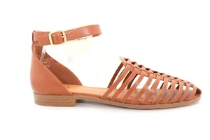 Cute Vegan Strap ANA Sandals Blossom Straps Cognac size 10 Medium (CC) - Picture 1 of 6