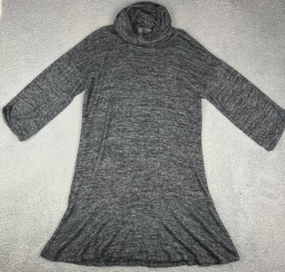 Vestido Suéter Anthropologie Saturday Sunday XS Julietta Capucha Cuello Gris Elástico Foto 1 de 4