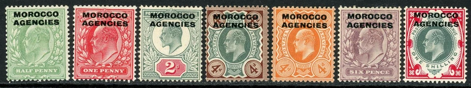 Marruecos Agencias 1907-13 SG.31-38 M/M Foto 1 de 1