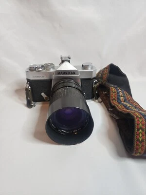 Cámara fotográfica Konica Autoreflex T 35 mm SLR con lente Sigma 28-80 mm prueba parcial Foto 1 de 4