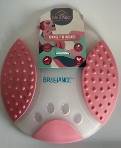 NEW BRILLIANCE DOG FRISBEE PINK non-toxic plastic floats in water 9" Diameter - Picture 1 of 8