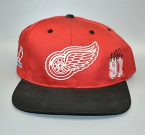 Detroit Red Wings Sergei Fedorov Vintage Twins Enterprise Snapback Cap Hat - Picture 1 of 8