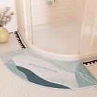 Curved Bath Mat Bathroom Carpet Environment Friendly Curved Water Absorbent