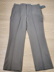 David Taylor Flexslax II Dress Pants Mens 40x32 Brown Polyester Casual Business - Picture 1 of 12