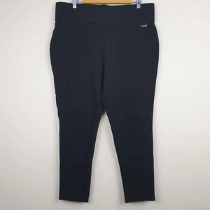 Calvin Klein Power Stretch Leggings Women's 2X Black Elasticated Waist Pant - Picture 1 of 13