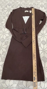 Allison Brittney Brown Sheath dress Career Cocktail Women's Medium - Picture 1 of 9