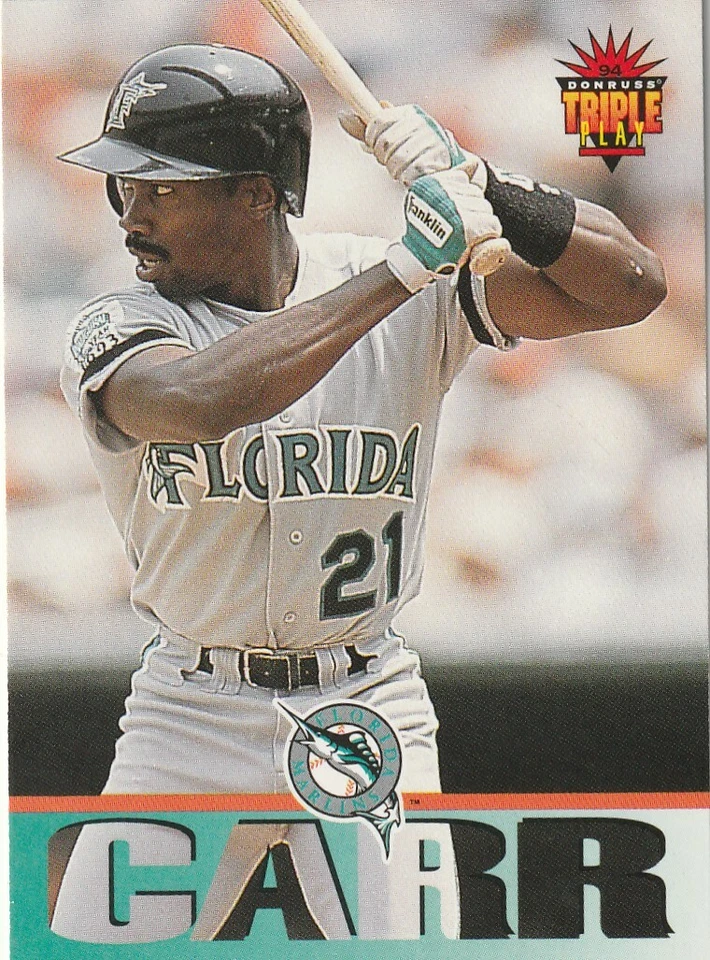 FREE SHIPPING-MINT-1994 Donruss Triple Play Chuck Carr #133 MARLINS +BONUS CARDS - Image 1 of 1