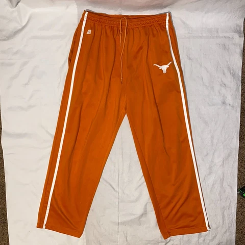 Russell Athletic Team Issue Texas Longhorns Orange Sweat Track Pants - L Cover