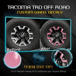 Fit 2016-2019 Toyota Tacoma TRD OffRoad Wheels Vinyl Decal - Glossy Gloss Finish - Picture 1 of 16
