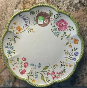 Shabby Chic 11" Melamine Dinner Plates with Scalloped Edge (Set of 4) - Picture 1 of 5