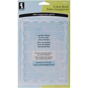 Clear Acrylic Mounting Block For Rubber Stamps 4.5" x 6.5" inch Inkadinkado NEW - Picture 1 of 1