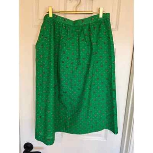 Maxi gonna vintage visioni interne verde stampa diamanti taglia large o X-Large - Foto 1 di 8