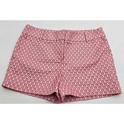 Pantalones Cortos Informales Anne Taylor Loft Para Mujer 10 Rosa y Azul Estampado Geométrico  Foto 1 de 4