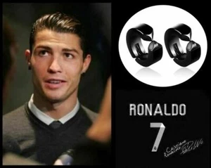 Men’s/Boy’s: RONALDO: Clip-On Stainless Steel, Gloss Black, Huggie/Hoop Earrings - Picture 1 of 5