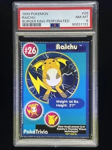 1999 Pokémon Raichu #26 Burger King Exclusive PSA 8 NM-MT (1) - Picture 1 of 2