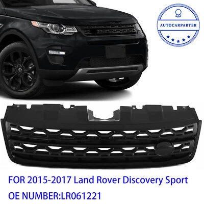 Front Bumper Grille Grill Gloss Black For Land Rover Discovery Sport 2015-2019 Foto 1 de 4