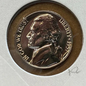 Jefferson níquel 1957 5 ¢ prueba Great Strike and Luster K2 - Imagen 1 de 2