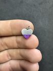 1.6g Vintage Boma Sterling Silver 925 Purple Stone Heart Pendant Jewelry Lot V