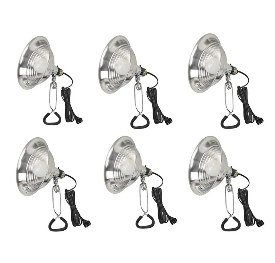 Prime CL050506 8.5 in. Reflector Clamp Lamp w/6-feet 18/2 SPT-2 Cord (Pack of 6) - Image 1 of 4