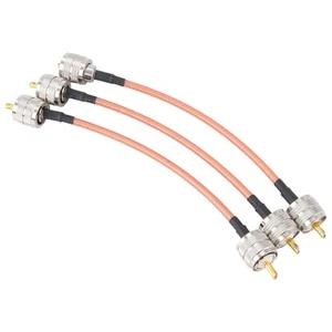 2X(3 sztuki wtyczki RG142 UHF PL259 na wtyczkę PL259, wtyczka zaciskana, -Pigta1274 - Zdjęcie 1 z 6