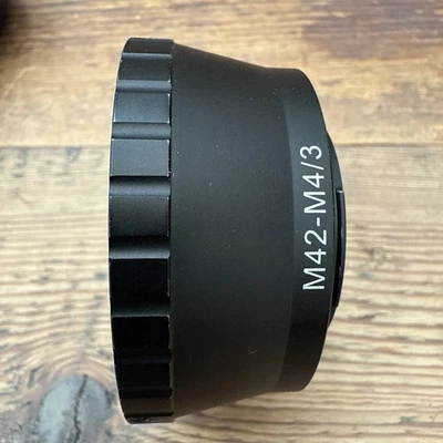 M42-M4/3 Lens Adapter for M42 Screw Mount Lens to M4/3 Mount Camera - Image 1 of 3